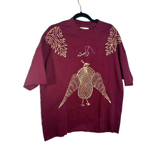 NEW - Rastah, Embroidered Short Sleeve Sweatshirt, Sz. L - Picture 1 of 6